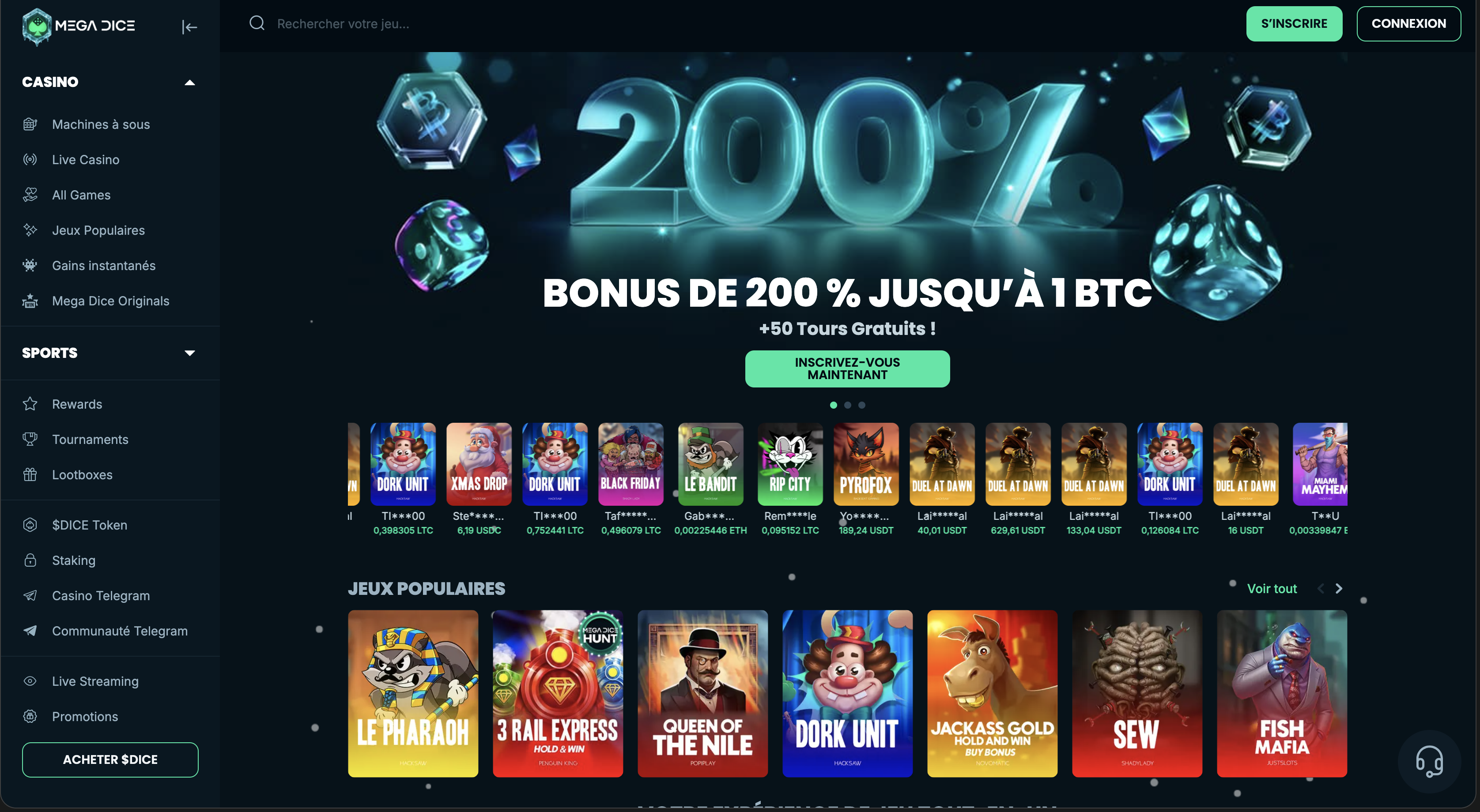 Capture écran Megadice