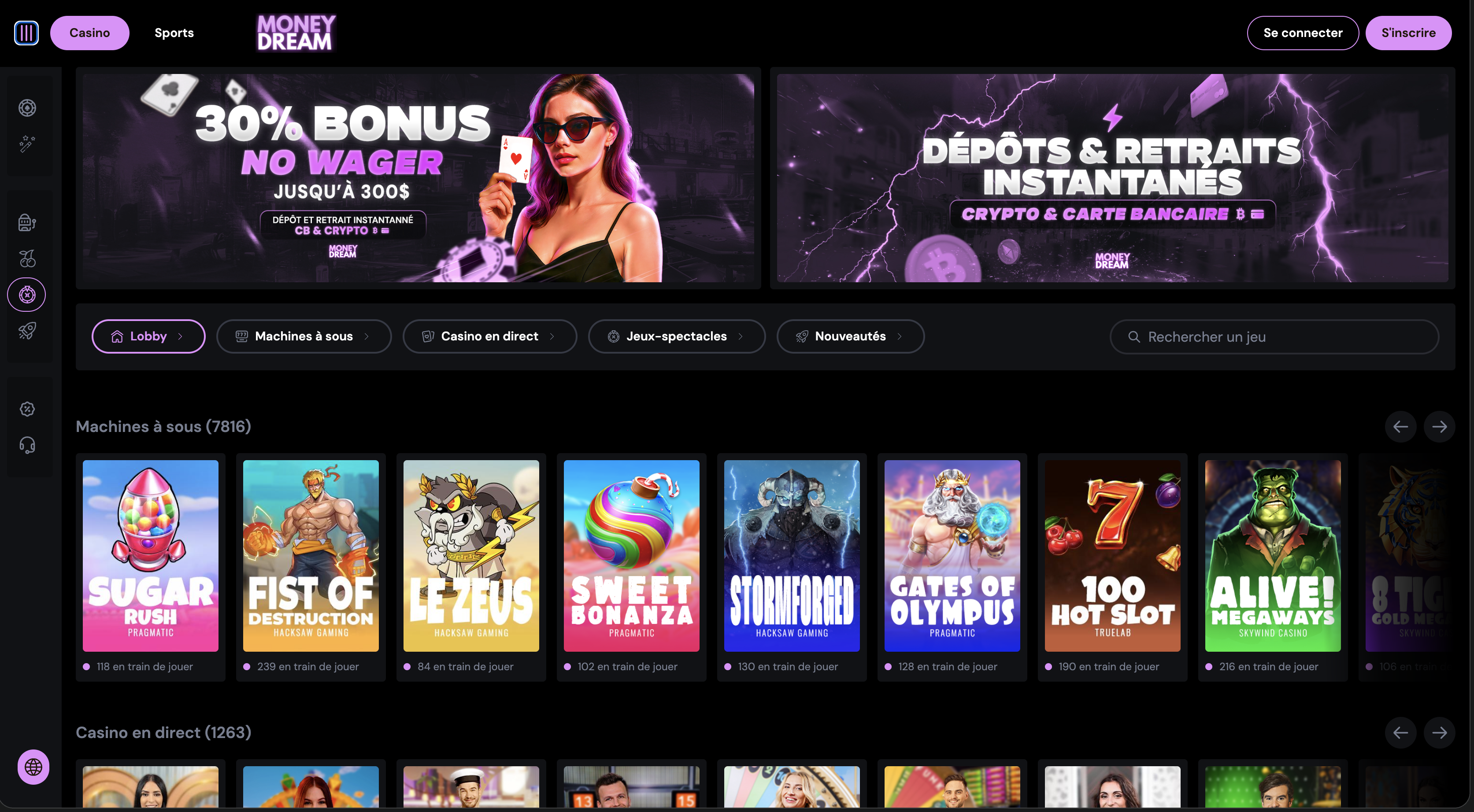 Capture écran Moneydream